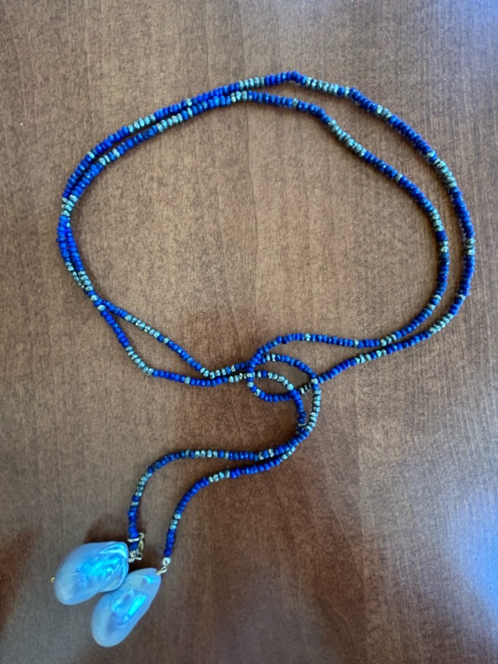 JOIE DIGIOVANNI LAPIS CLASSIC GEMSTONE LARIAT NECKLACE - Picture 2 of 6
